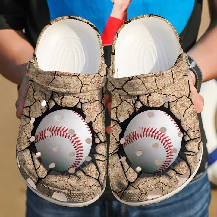 Baseball Crack Crocs Classic Clogs - TrendyHeat