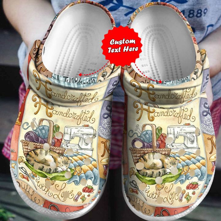 Colorful Crocs - Sewing Handcrafted In Love Clog - TrendyHeat