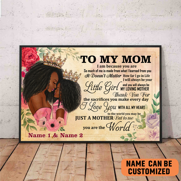 African American Afro Poster Gift for Black Girl Juneteenth Day Mother's Day