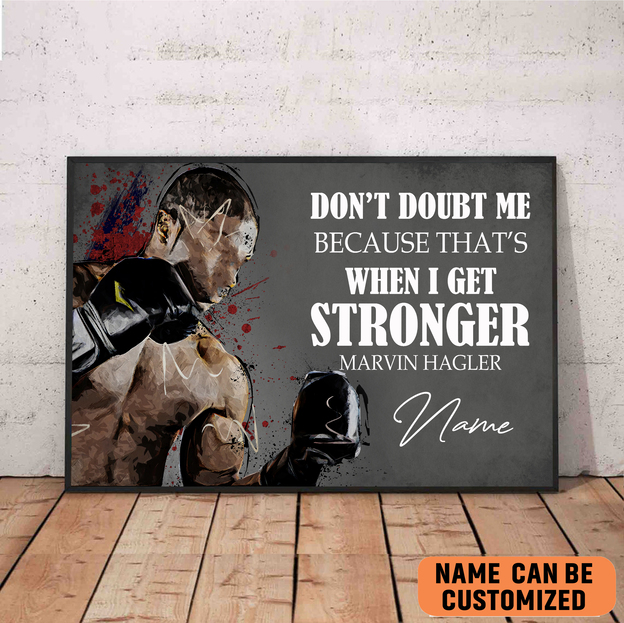 american professional boxer with motivational saying poster ideal gift