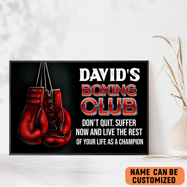 boxing club sign poster the rest of your life as a champion boxing poster k8k3w