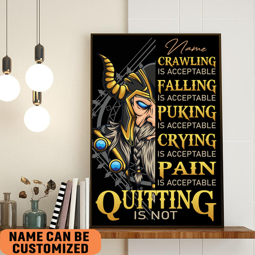 Crawling Is Acceptable Falling I Acceptable Quitting Is Not Viking Print Poster Personalized Wall Art 2 crawling is acceptable falling i acceptable quitting is not viking print poster personalized wall art