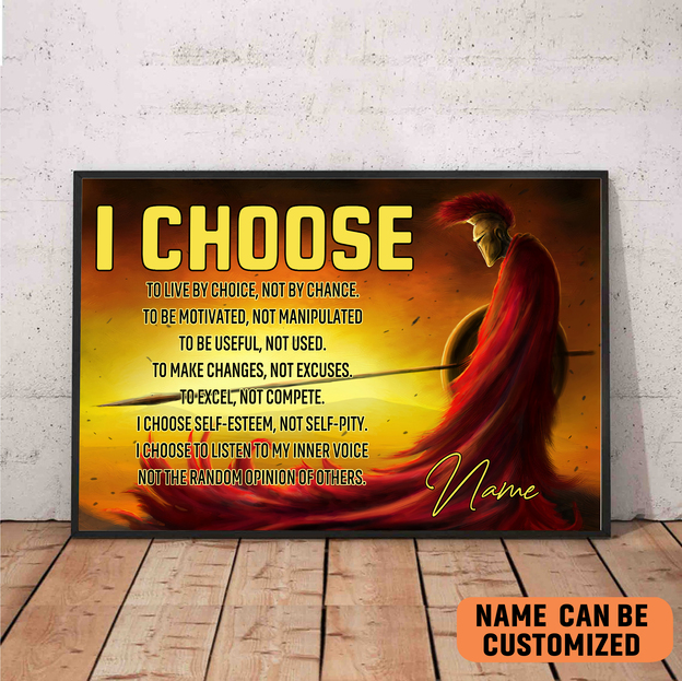 i choose motivational spartan poster spartan temple warrior wall art home decor hwq0h