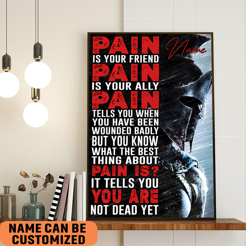 Motivated Spartan Poster Pain Is Your Friend Idea Gift For Spartan Warrior Poster 1 motivated spartan poster pain is your friend idea gift for spartan warrior poster mstij