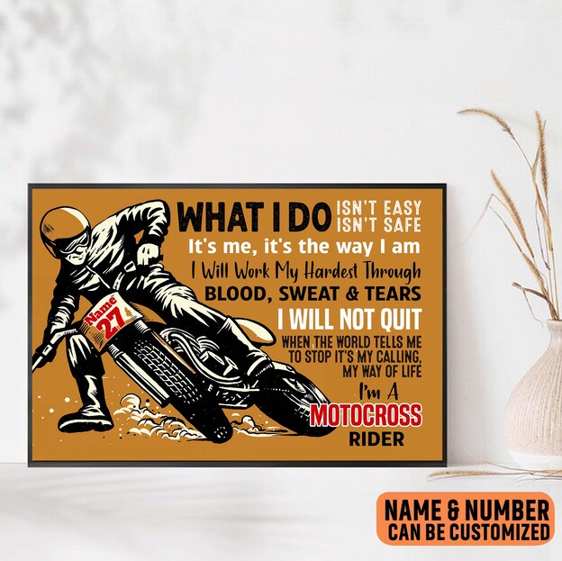 Motocross I'm A Motocross Rider - Personalized Wall Art Poster Dirt Bike Gifts 2 motocross im a motocross rider personalized wall art poster dirt bike gifts zqyvw