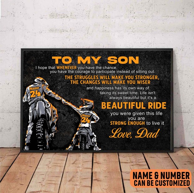 motocross struggles will make you stronger poster personalized wall art liatv