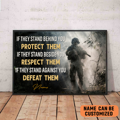 old veteran poster if they stand behind you protect them motivated wall art for memories day ayiyh