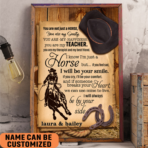 personalized cowgirl poster you are not just a horse gift home decor jy2fp