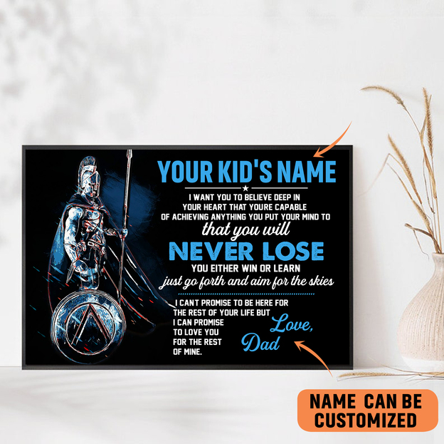 Personalized Spartan Poster To My Son Poster Print Wall Art Home Bedroom Mencave Decor 1 personalized spartan poster to my son poster print wall art home bedroom mencave decor 5wstr