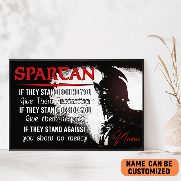 spartan poster if they stand behind you poster print spartan fighter wall art