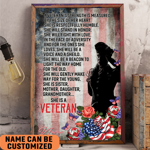 Veterans Are Sisters Mothers Grandmas Will Stand For Honor Poster Motivational Wall Art 1 veterans are sisters mothers grandmas will stand for honor poster motivational wall art qqs9j